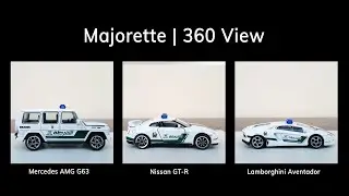 Majorette Dubai Police Super Cars | 360 View | Mercedes AMG G632. Nissan GTR. Lamborghini Aventador