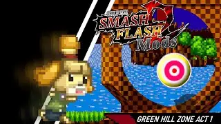 SSF2 Mod Showcase- Green Hill Zone Act 1 (Target Test)