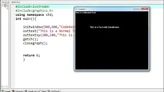 Stylish Text Printing in C++ | graphics.h | Code4xU