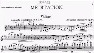 Trinity TCL Violin 2020-2023 Grade 7 B7 Glazunov arr. Heifetz Meditation Op.32 Sheet Music