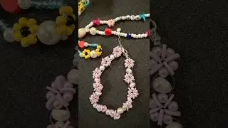 Pearl and clay beads flower bracelet/necklace ideas .. easy tutorial..#giftideas #gift #love