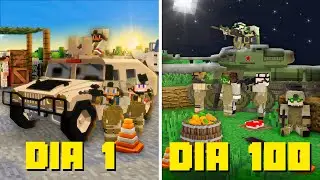 SOBREVIVI 100 DIAS COMO SOLDADO na GUERRA - MINECRAFT O FILME