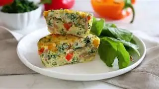 Easy Loaded Egg Baked Omelet 