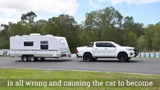 Test Drive Over Weight Caravan around racetrack