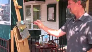 Mark Keathley painting demonstration at Gallery D'May