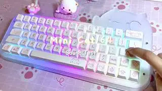 Mini cat 64 (modded) 🐱 sound test w/ Aqua King v3 switches