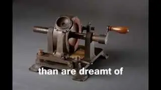 Hear My Voice: Graphophone with wax recording (cylinder is coated with wax), 1881