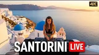 🔴 LIVE 24/7: 4K Santorini Chill House Radio - Summer Aesthetic & Mediterranean Vibes 🌊