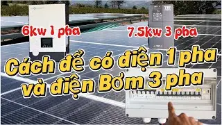 C&Aacute;CH ĐỂ VỪA C&Oacute; ĐIỆN 1 PHA 220V VỪA C&Oacute; ĐIỆN BƠM 3 PHA 380V