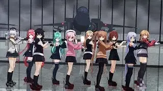 【MMD艦これ】艦娘１０人で+♂　　1440ｐ60　【2K】