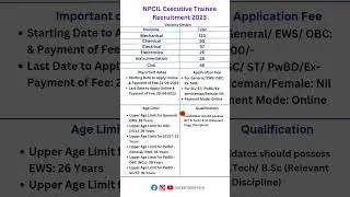 NPCIL Recruitment 2023 || Govt Job Vacancy 2023 || #shorts #govtjobs #youtubeshorts #npcil