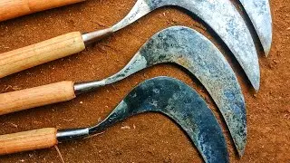 ASMR Blacksmithing: Making a Sharp Sickle - Relaxing Hammering Sounds for Sleep & Focus