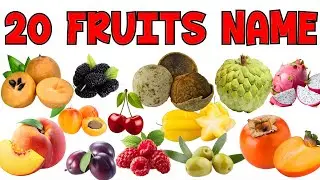 20 ফলের নাম ইংরেজি ও বাংলা Part 2//20 Fruits Name Part 2// Fun Learning for Kids 🍎🍌