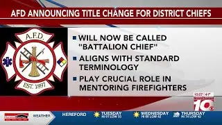 VIDEO: AFD announces title change for District Chiefs