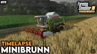 Soybean harvesting, weeding, fertilization & contract - FS19 Timelapse (Minibrunn) | #19