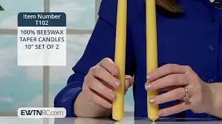 T102_100% BEESWAX TAPER CANDLES 10&rdquo; SET OF 2