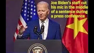Joe Biden&rsquo;s staff cut his mic in the middle of a sentence during a press conference