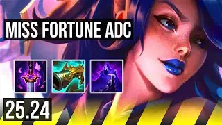 MISS FORTUNE & Seraphine vs YUNARA & Blitzcrank (ADC) | KR Master | 25.24