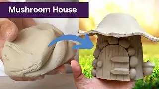 How to Hand Build a Charming Mushroom House from Clay - DIY Garden Decor