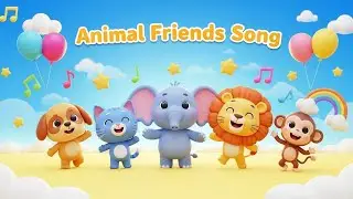 🐶🐱 Animal Friends Song 🐘🦁 | Cute 3D Cartoon Kids Rhyme 🎵 | Fun & Learning for Toddlers 👶✨