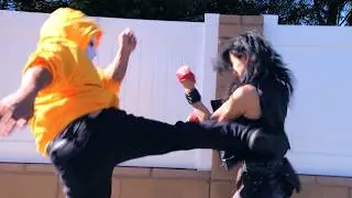 Martial Arts Girl vs 4 Street Fighters | Fight Scene (Slug Street Scrappers: Regen)