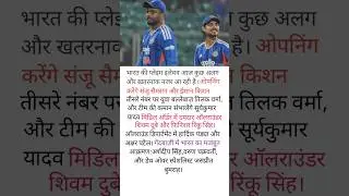Team India Playing XI vs 🇮🇳 T20 World Cup