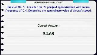 MCQ Questions Dynamic Stability with Answers