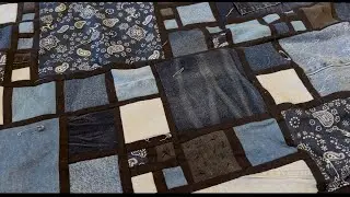 Stained Glass Denim Quilt