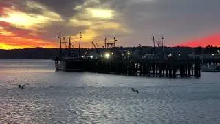 Gloucester Ma Harbor At Sunset From Captain Joe and Sons Lobster Co