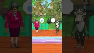 Scary Teacher The Bear And The Wolf Funny Moments Part 3🪧🏖️🦈 #scaryteacher3d #99nightintheforest