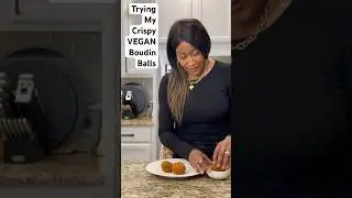 Crispy vegan boudin balls made with plant-based sausage - a Southern Cajun comfort food favorite.