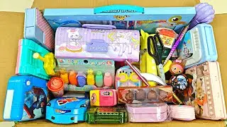 new stationery items and toy collection, password lock pencil case, eraser, watch, sharpener, pens