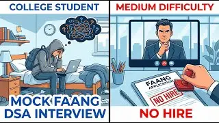 Mock FAANG DSA Interview With College Student - Medium Difficulty - No Hire