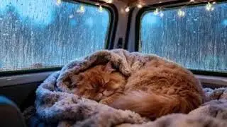 The Comfort of Heavy Rain Drops Beating on a Car - Deep Sleep and Stress Relief Mix