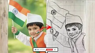 Republic Day Drawing, 26 January Special 🇮🇳 , Indian Flag Drawing With Child||Step By Step||Tutorial
