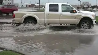 Severe storms cause street flooding in Augusta, KS - 5/24/2019