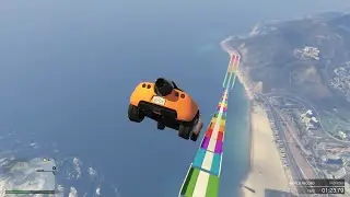 Mega Ramp Challenge In Gta V Invintage Car Slope