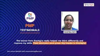 Project Management Professional (PMP) Course Testimonial by Pamitra Pati | StarAgile Reviews