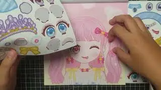Unboxing Sticker Doll Dress Up, Makeup Fashion Sticker Book, Manga Sticker (Merrybell World) Eps. 37