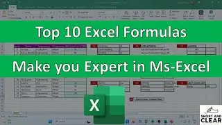 Top 10 Excel Formula used daily at Job/Work | Excel formulas and Tricks for Job Interviews