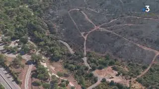 Incendie dans le Var : les dégâts vus du ciel, un paysage apocalyptique