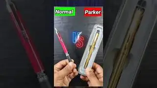 Normal Pen VS Parker Gold Pen #shorts #explore #viralshorts