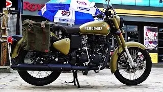 RE Signals Classic 350 ABS with Windscreen and Panniers Walkaround