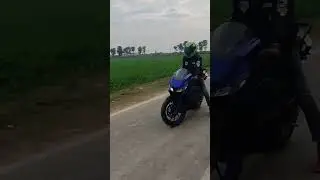 R15 V3 wheelie || Yamaha R15 V3 Stunts | #shorts #stunt #viral #foryou #wheelie #dailyshorts #viral