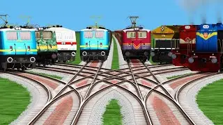 ✅All Indian New Railroad Tracks📢 Realy Back to Back Return Train Crossing ll Curuves Forked Tracks🎮