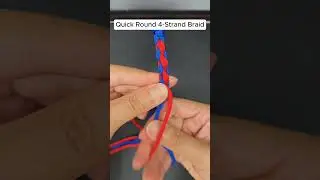 Fast & Easy 4-Strand Round Braid | Macrame Tutorial #shortstutorial #knottingtutorial #knot