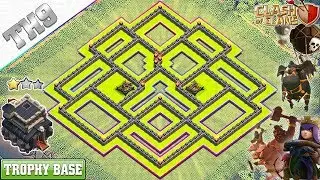 NEW TH9 BASE 2018!! TH9 X-Bow Island TROPHY BASE!! - CLASH OF CLANS 2018