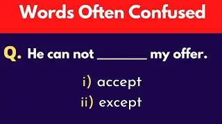words often confused English Grammar  Quiz  with answer