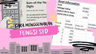 cara menggunakan rumus FUNGSI SYD di excel