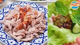 Thai Style Boiled Pork Wrap
